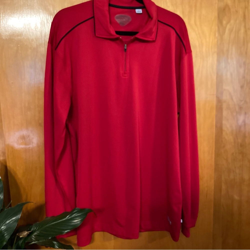 Callaway Shirt Red Quarter Zip Long Sleeve X Series Golf Pullover Men's XL